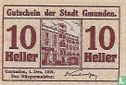 Gmunden 10 Heller 1919 - Image 1