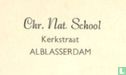 (School) Nieuwjaarskaart Bommel en Tom Poes met opdruk Chr. Nat. School Alblasserdam [met schoolstempel]  - Image 3