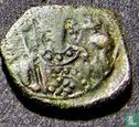 Byzantine Empire  10 nummi (1/4 follis, uncertain 2)  500-1300 CE - Image 1