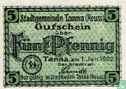 Tanna 5 Pfennig 1920 - Bild 1
