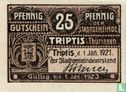Triptis 25 Pfennig 1921 - Image 1