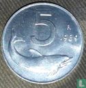 Italië 5 lire 1989 (muntslag) - Afbeelding 1
