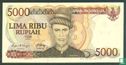 Indonesië 5.000 Rupiah 1986 (Replacement) - Afbeelding 1
