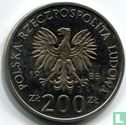 Poland 200 zlotych 1988 (PROOF - copper-nickel) "1990 Football World Cup in Italy" - Image 1