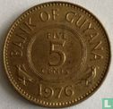 Guyana 5 cents 1976 - Image 1