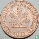 Duitsland 1 pfennig 1971 (F) - Afbeelding 1
