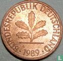 Duitsland 1 pfennig 1989 (J) - Afbeelding 1