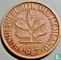 Duitsland 1 pfennig 1987 (G) - Afbeelding 1