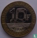  Frankrijk 10 francs 1991 (misslag) - Afbeelding 1