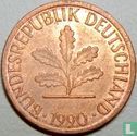 Germany 1 pfennig 1990 (G) - Image 1