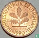 Allemagne 1 pfennig 1990 (J) - Image 1