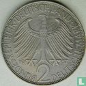 Germany 2 mark 1957 (J - Max Planck) - Image 1