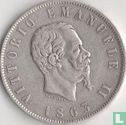 Italië 2 lire 1863 (T - zonder gekroonde wapenschild) - Afbeelding 1