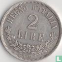 Italien 2 Lire 1863 (T - ohne gekrönte Wappen) - Bild 2