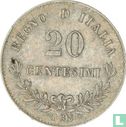 Italy 20 centesimi 1863 (T BN) - Image 2