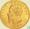 Italië 20 lire 1874 (M) - Afbeelding 1