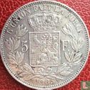 Belgique 5 francs 1865 (Léopold I - avec point après F) - Image 1