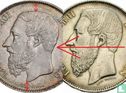 Belgien 5 Franc 1865 (Leopold II - kleiner Kopf)  - Bild 3
