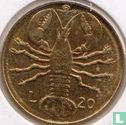 San Marino 20 lire 1974 "Lobster" - Afbeelding 2