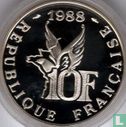 Frankreich 10 Franc 1988 (PP - Silber) "100th anniversary Birth of Roland Garros" - Bild 1