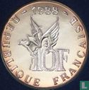 Frankrijk 10 francs 1988 (zilver) "100th anniversary Birth of Roland Garros" - Afbeelding 1
