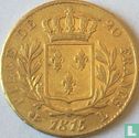 Frankrijk 20 francs 1815 (LOUIS XVIII - L) - Afbeelding 1