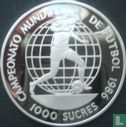 Ecuador 1000 sucres 1986 (PROOF) "Football World Cup in Mexico - One player" - Afbeelding 2