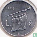 San Marino 2 lire 1979 "Bugle" - Image 1
