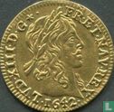 Frankrijk ½ louis d'or 1642 (met ster na legenda) - Afbeelding 1