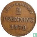 Bavière 2 pfenning 1870 - Image 1