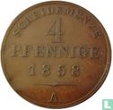 Schaumburg-Lippe 4 pfennige 1858 - Afbeelding 1