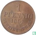 Hannover 1 pfennig 1861 - Afbeelding 1