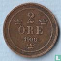 Zweden 2 öre 1900 (ronde nullen)