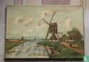 paysage hollandais avec moulin à vent - Image 1