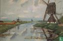 Hollands landschap met molen  - Afbeelding 3