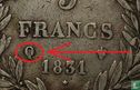 France 5 francs 1831 (Incuse text - Bareheaded - Q) - Image 3