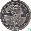 Gibraltar 1 Crown 1994 "25th anniversary of the first man on the moon - first step on the moon" - Bild 2