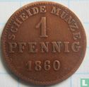 Hessen-Darmstadt 1 pfennig 1860 - Afbeelding 1