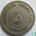 Duitse Rijk 5 pfennig 1889 (D) - Afbeelding 1