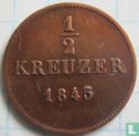 Württemberg ½ Kreuzer 1845 - Bild 1
