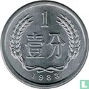 China 1 fen 1983 - Image 1