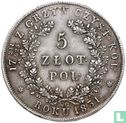 Pologne 5 zlotych 1831 - Image 2