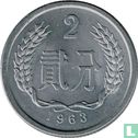 China 2 fen 1963 - Image 1