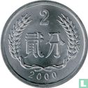 China 2 fen 2000 - Image 1
