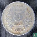 India 5 rupees 2001 (Mumbai) - Afbeelding 1