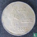 India 2 rupees 2002 (Hyderabad) - Image 1