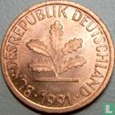 Duitsland 1 pfennig 1991 (F) - Afbeelding 1
