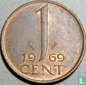 Pays-Bas 1 cent 1969 (poisson) - Image 1