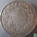 Frankreich 5 Franc 1830 (Louis Philippe I - Vertieften Text - W) - Bild 1