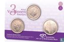 Pays-Bas 25 cent (coincard) "3 vorstinnen kwartjes" - Image 2
